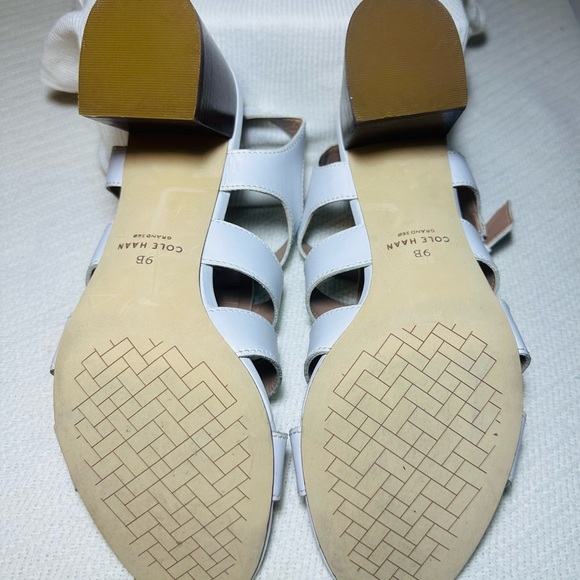 Cole Haan 360 Elegant White Strappy Sandals - Picture 7 of 8